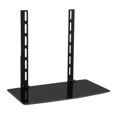 Mount-It! Tempered Glass TV Wall Mount Shelf Bracket Under TV for Cable Box, Stereo AV Components -  MI-8401