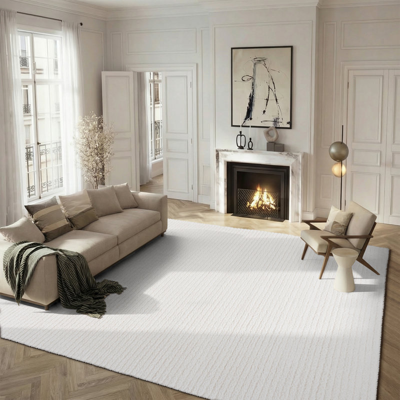 Jerldean Shag Performance Solid Color Rug, Rectangle 8' x 10'