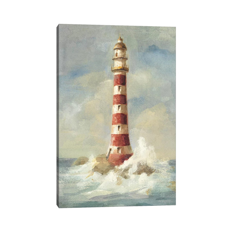 Lighthouse II by Danhui Nai - Painting on Canvas, Wrapped Canvas, 30.48 cm H x 45.72 cm W