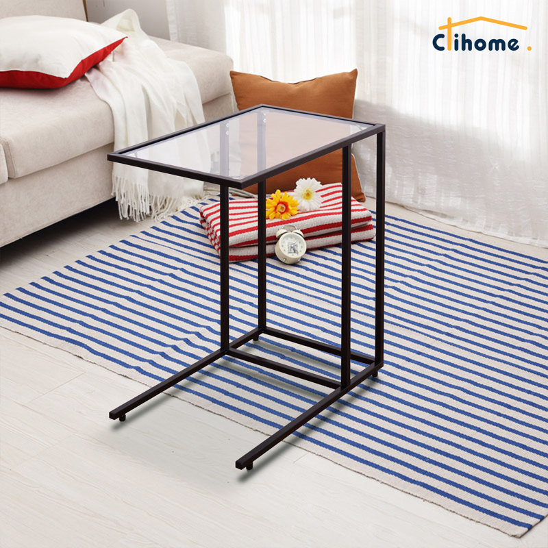 Table de bout en verre