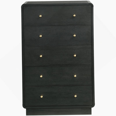 Commode 5 tiroirs noire
