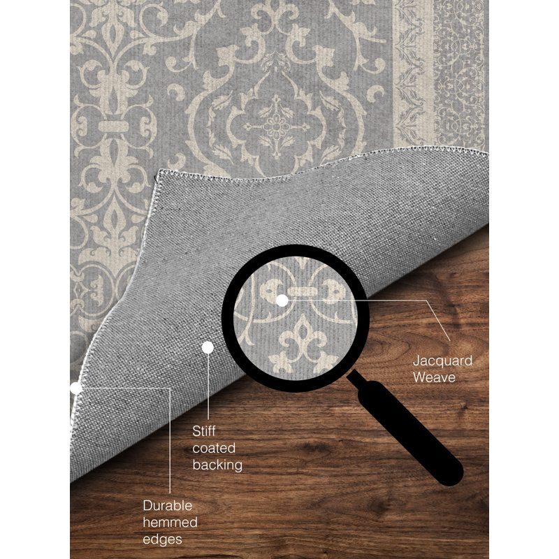 Tapis de chaise rectangulaire à poils courts Rao, L 36 po x L 60 po, Truite