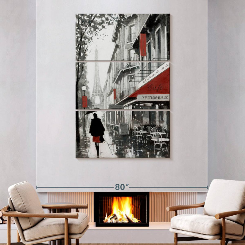 Sireci Rainy Paris I, 74" H x 48" W