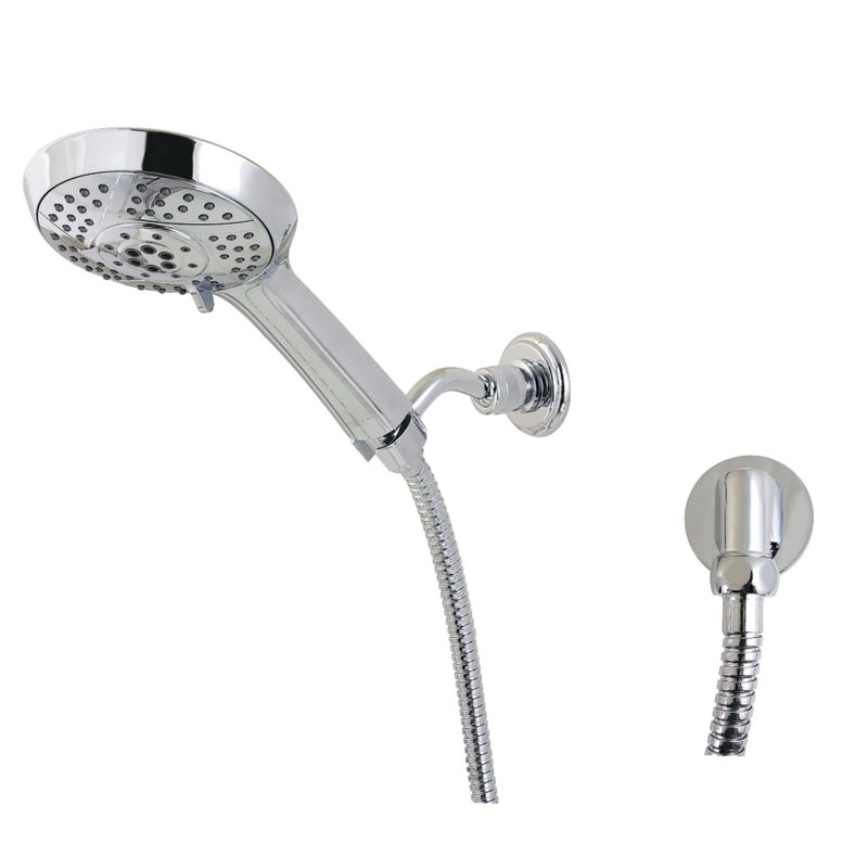 Ensemble de douche à main multifonction en laiton Kingston Vilbosch, Chrome poli