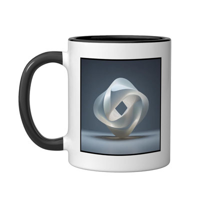 Abstract Geometric Sculpture Modern Ceramic Mug, 11oz