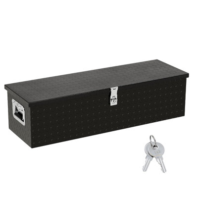 Metal Tool Box Set, Heavy-Duty Truck Bed Storage Chest, Secure Lockable Organizer for Trailer, RV, Garage and Jobsite Use