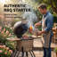 Allume-charbon hexagonal haut de gamme en acier inoxydable avec poignée résistante à la chaleur et ventilation optimale pour un allumage rapide du barbecue