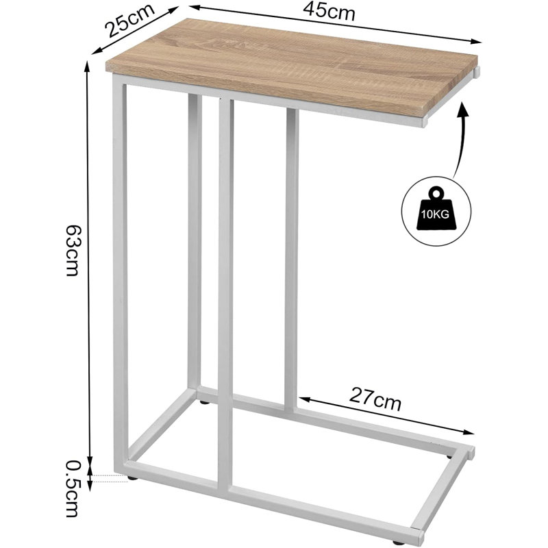 Evei Coffee Table, White, Natural
