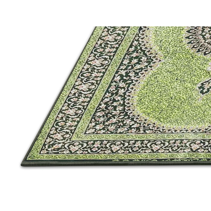 Tapis vert/noir traditionnel Tindall, Rectangle 2 pi x 5 pi