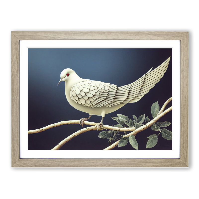 Great Dove Bird - Print, 46cm H x 64cm W, Oak