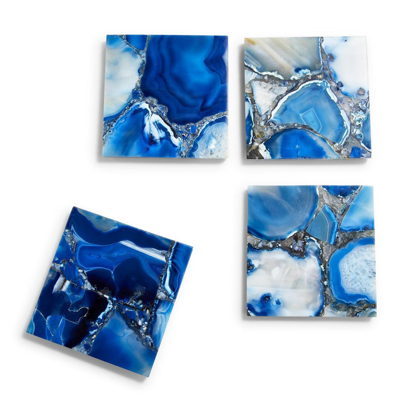 Ensemble de sous-verres carrés 4 pièces
