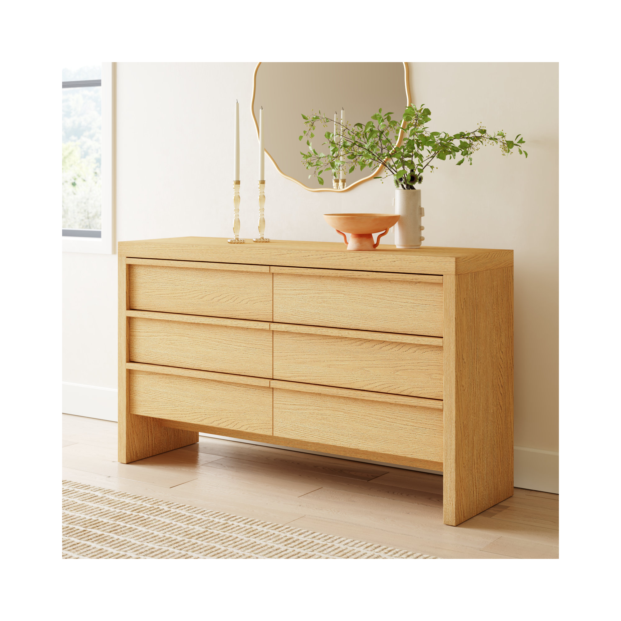 Sedona 6 - Drawer Dresser, Natural