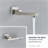 Brushed Nickel 24inch Shower Faucet Set Tub Spout LED Rain Head Combo with Valve