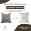 Block Print Throw Pillow Cover, 2 Thick Linen Decorative Cushion Cover-1716331704