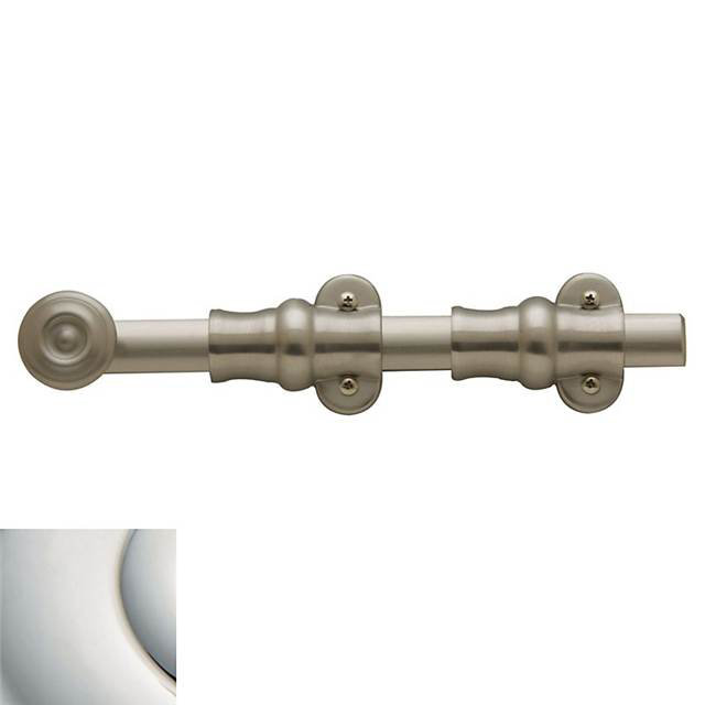 Ornamental Surface Bolt, 9.2" H x 2.7" W x 2.2" D, Polished Nickel