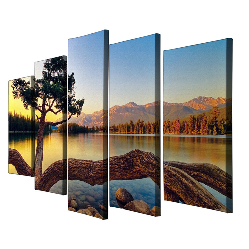5 pièces sur toile tendue