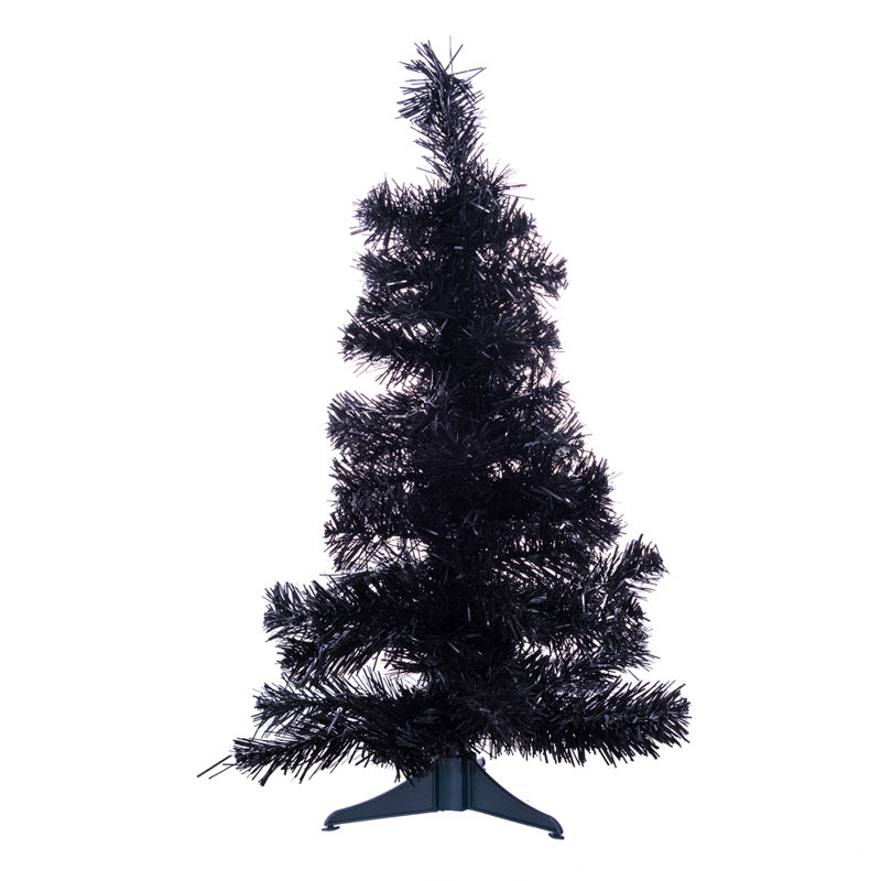 Arbre de noël en bois de pin noir 2 pi en pvc