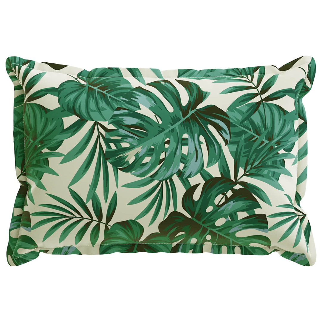 Vidaxl Cushion Cover 6 Pcs Houten Leaf Pattern 40 X 60 Cm Polyester, Green - Image 2