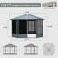13 pi. L 13 pi. D Pavillon de jardin en métal