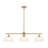 Modern 3-Light Domed Glass Dining Linear Pendant