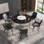 Four-Leg Round Sintered Stone Dining Table With Lazy Susan-87907625-114508978
