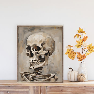 Portrait de squelette - impression d'un cadre photo sur bois