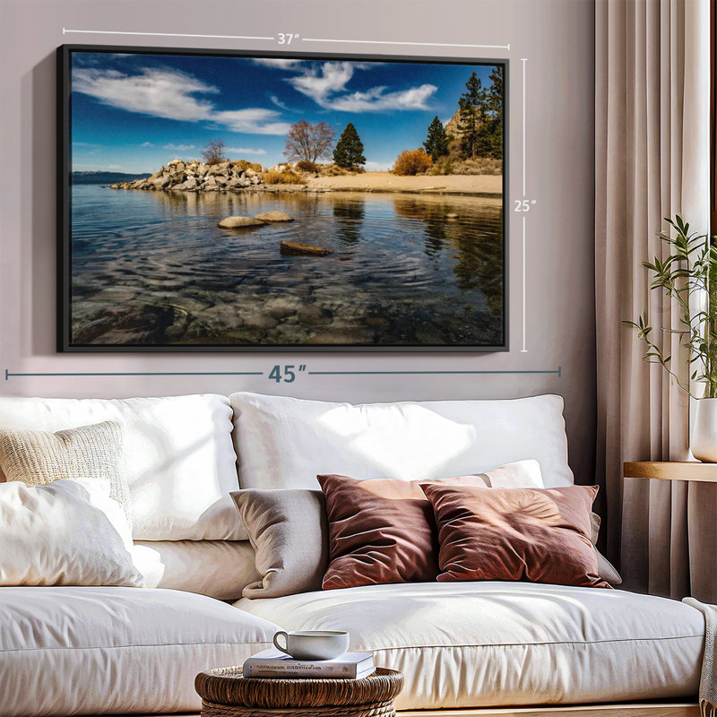 Impression sur toile Lake Tahoe Panorama, H 21 po x l 31 po
