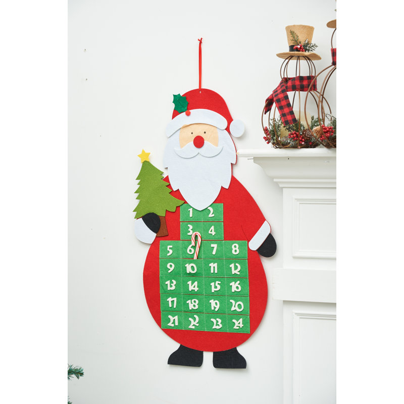 Santa With Tree Christmas Advent Countdown Calendar