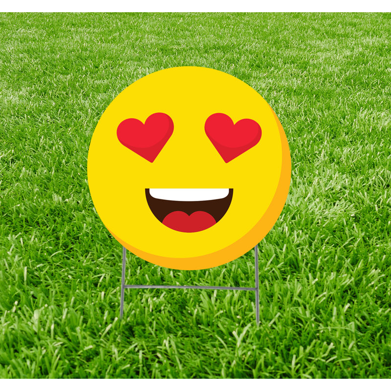 Piquet de jardin emoji heart eyes