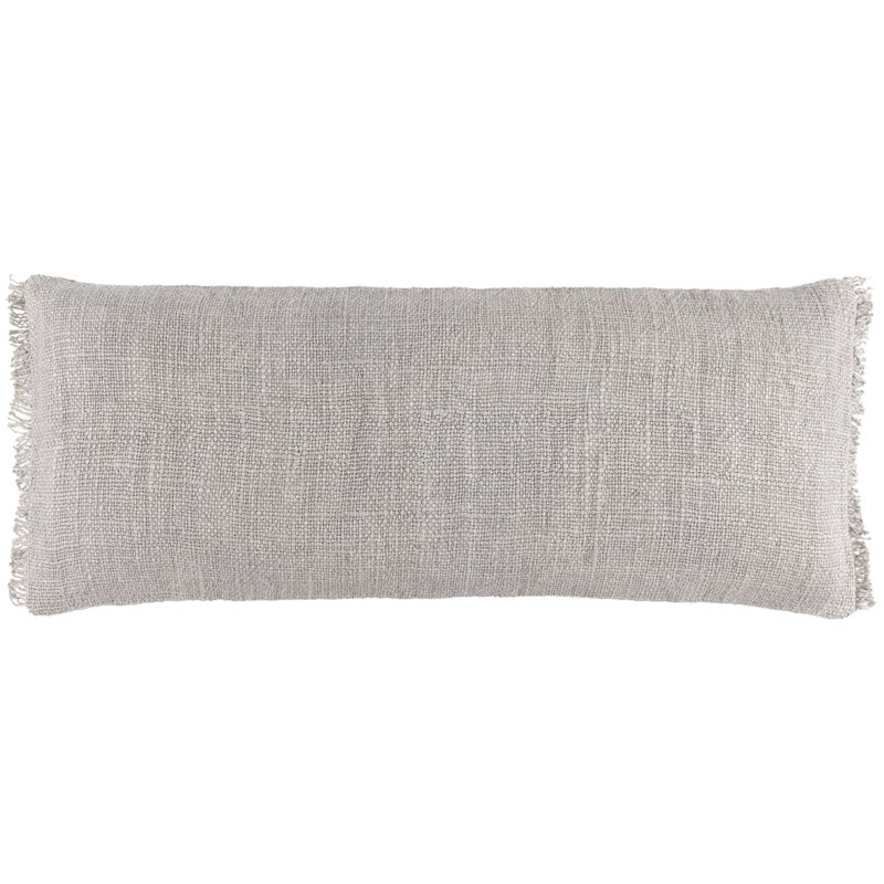 Griffin Linen Lumbar Pillow Cover, Gray, 16"H x 40"W