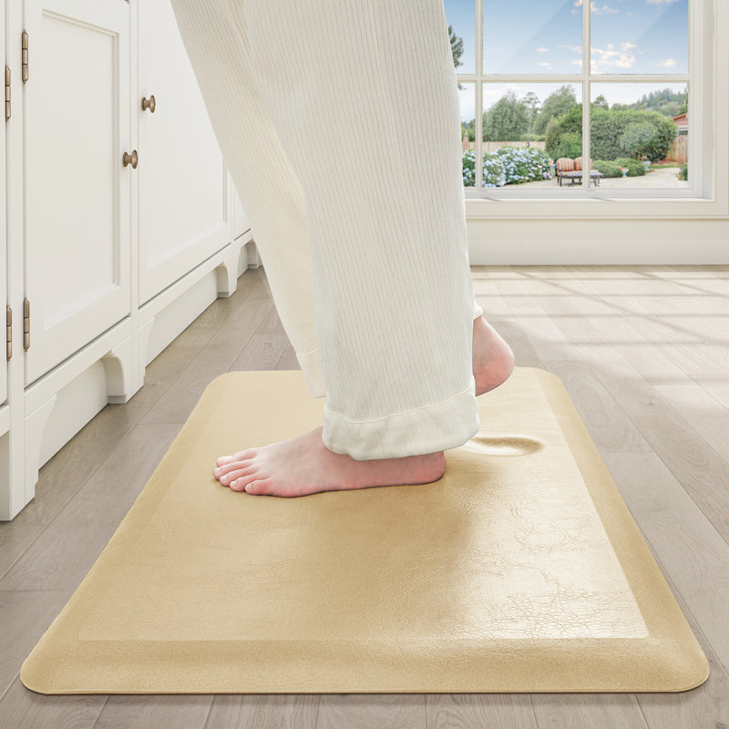 Tapis anti-fatigue Jahzlynn, Beige, Rectangle 1 pi 8 po x 2 pi 8 po