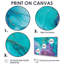 Turquoise et mauve liquide Art I - impression d'art moderne sur toile-67342418-67342419