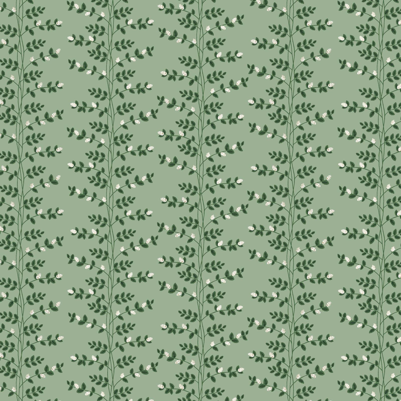 Rifle Paper Co. x Cloth & Company Billy Ottoman, Green Flower