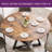 47"-61" Extendable Dining Table for 4-8, Modern Industrial Round to Oval Kitchen Table with Hidden Storage Shelf, Space-Saving Pedestal Base for Small Apartment & Living Room-1329383556-1326070748