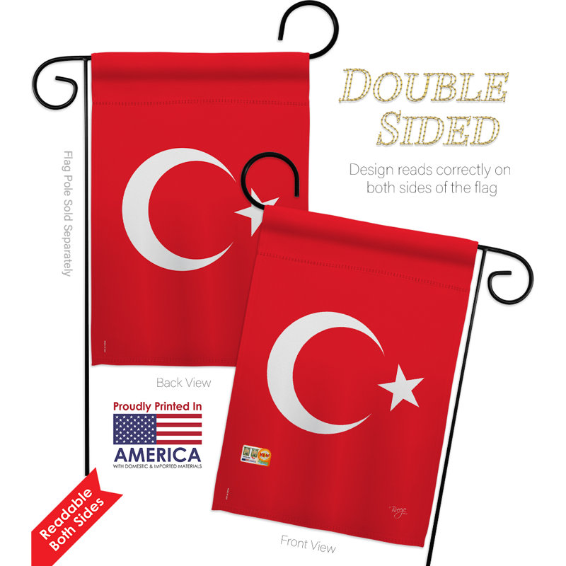 Double Sided 18.5'' H x 13'' W Polyester Flag Set