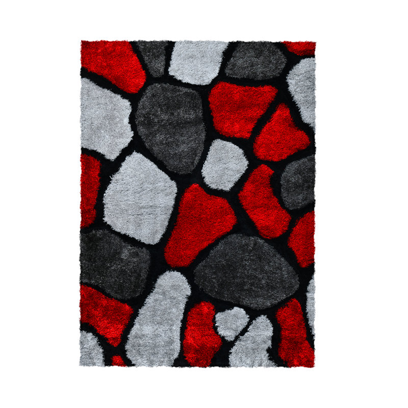 Horine Pebbles Red Rug, Rectangle 120 x 170cm