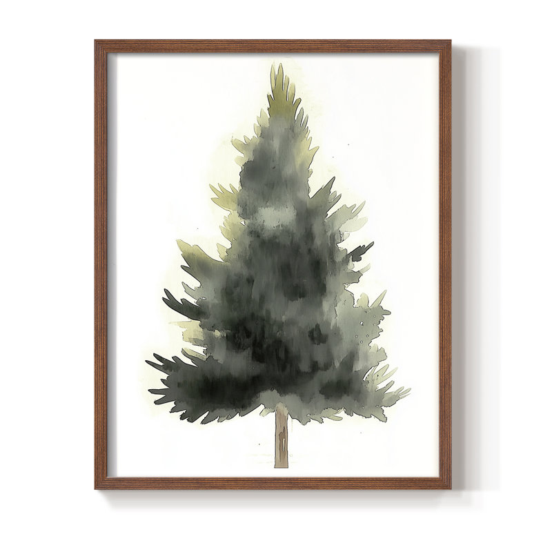 «Christmas Holiday Art DCCCLxxxx», reproduction d'art encadrée - bois massif, H 11 po x l 9 po, Noyer