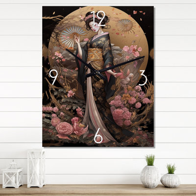 Jakiyla - Japon Woman Modern Wall Clock