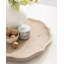 Round Lotus-Shaped Wooden Lazy Susan Tray Organizer