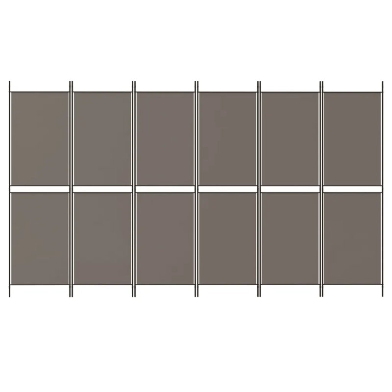 Kahleo Room Divider, 180cm H x 300cm W, 6, Black