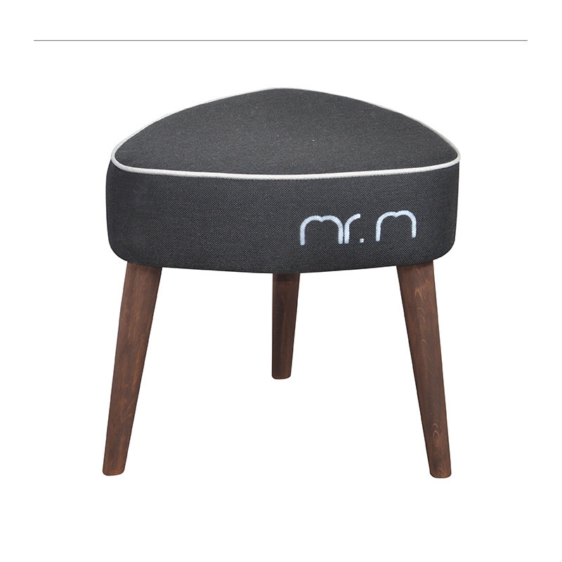 Solid + Manufactured Wood Accent Stool, Black