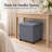 15.3" Square Linen Upholstered Storage Ottoman for Living Room-1413643936