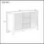 U_STYLE Buffet Art-Wave avec 3 tablettes réglables, 3 tiroirs et portes à fermeture en douceur pour un rangement élégant