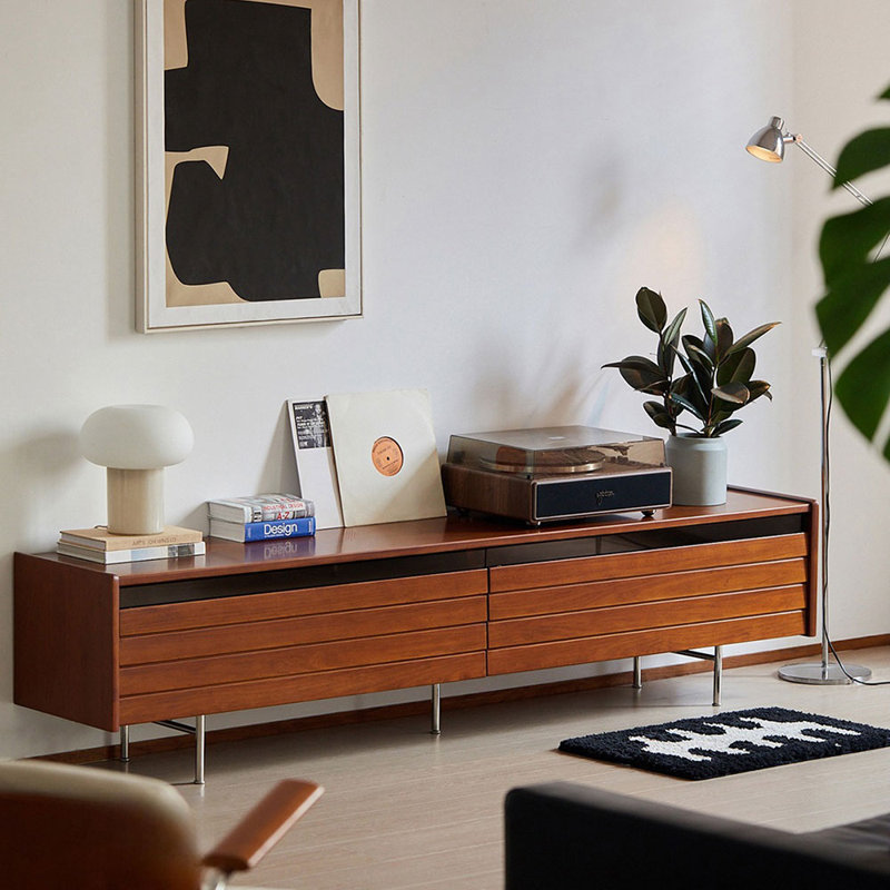 Tan Solid Wood TVStands, 70.87"