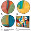 Art mural abstrait sur toile, impression moderne cubiste Colorfields - Vibrant Cubist Colorfields I-94081511-136048041