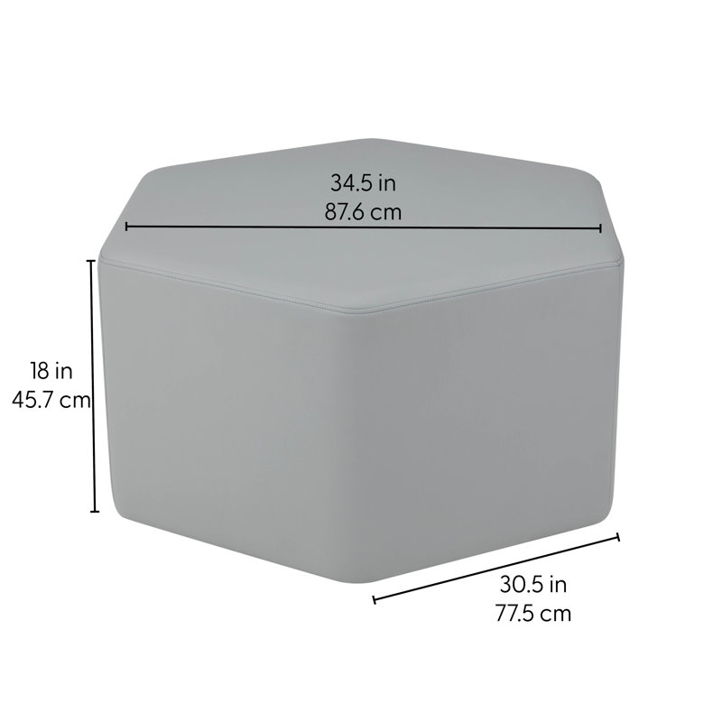 Pro Series Upholstered Rectangle Ottoman 12" Height, Teal