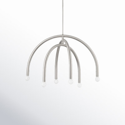 Yula 6 Light Metal Dimmable Chandelier