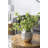 10.5x10.5x13" Aluminum Vase, Silver Streaks-1281948335