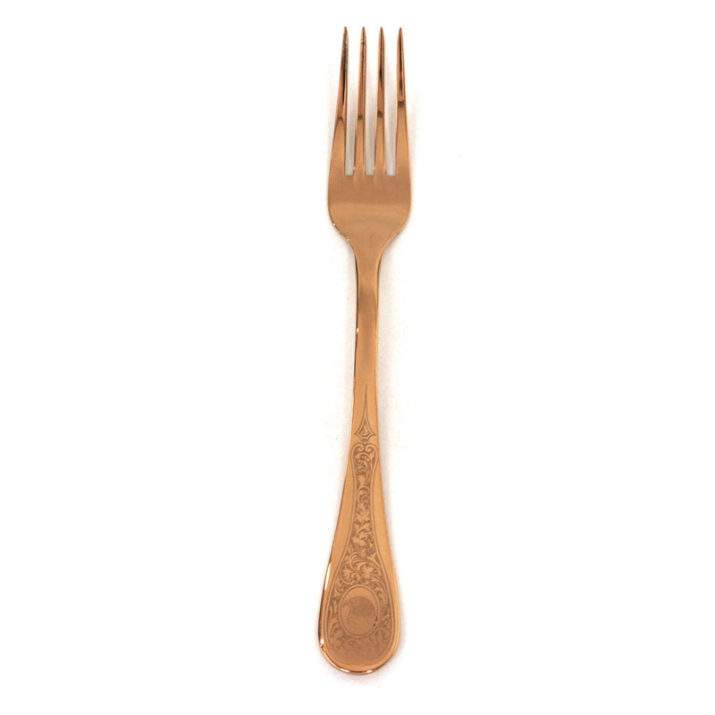 Diana Table Fork - 12 Pieces, Bronzo