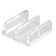 Sliding Shower Door Bottom Guide, 1/2 in. Channels, Plastic Construction, Clear, Adhesive Backing